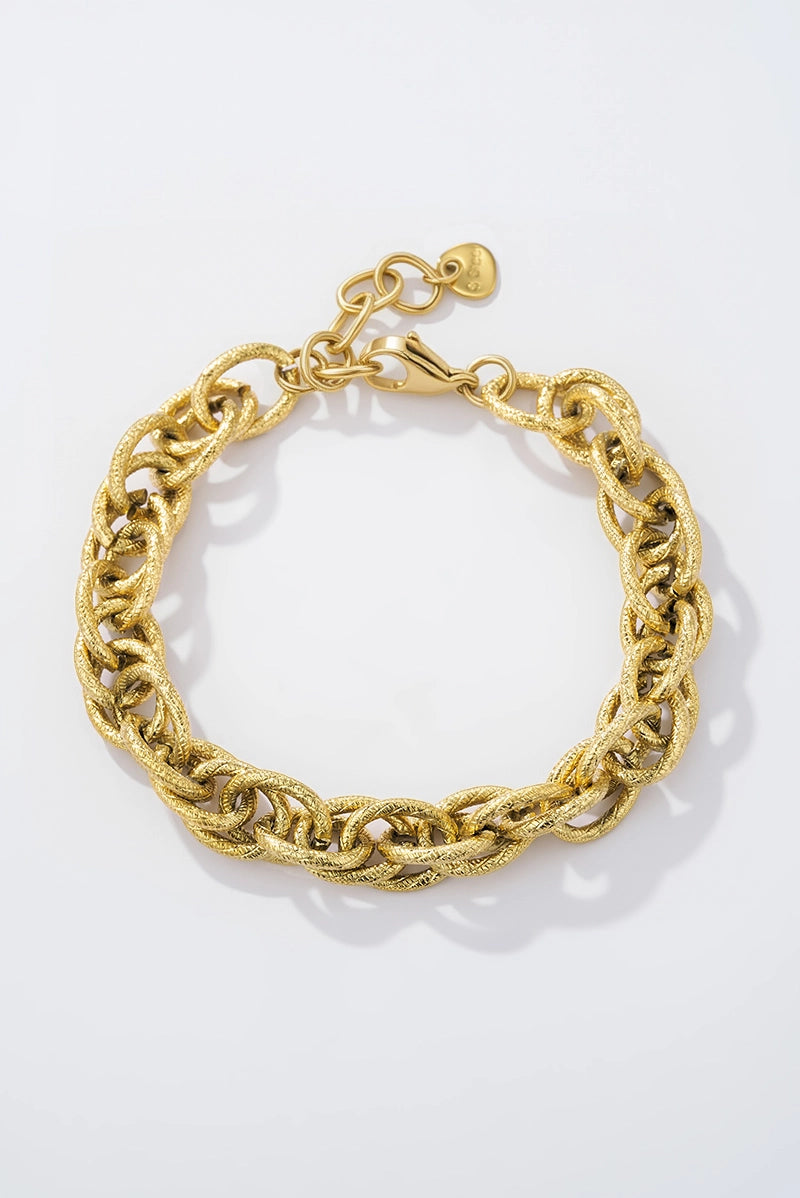 Bracciale DOMINIA – Bracciale Donna in Acciaio Inossidabile a Catena Intrecciata