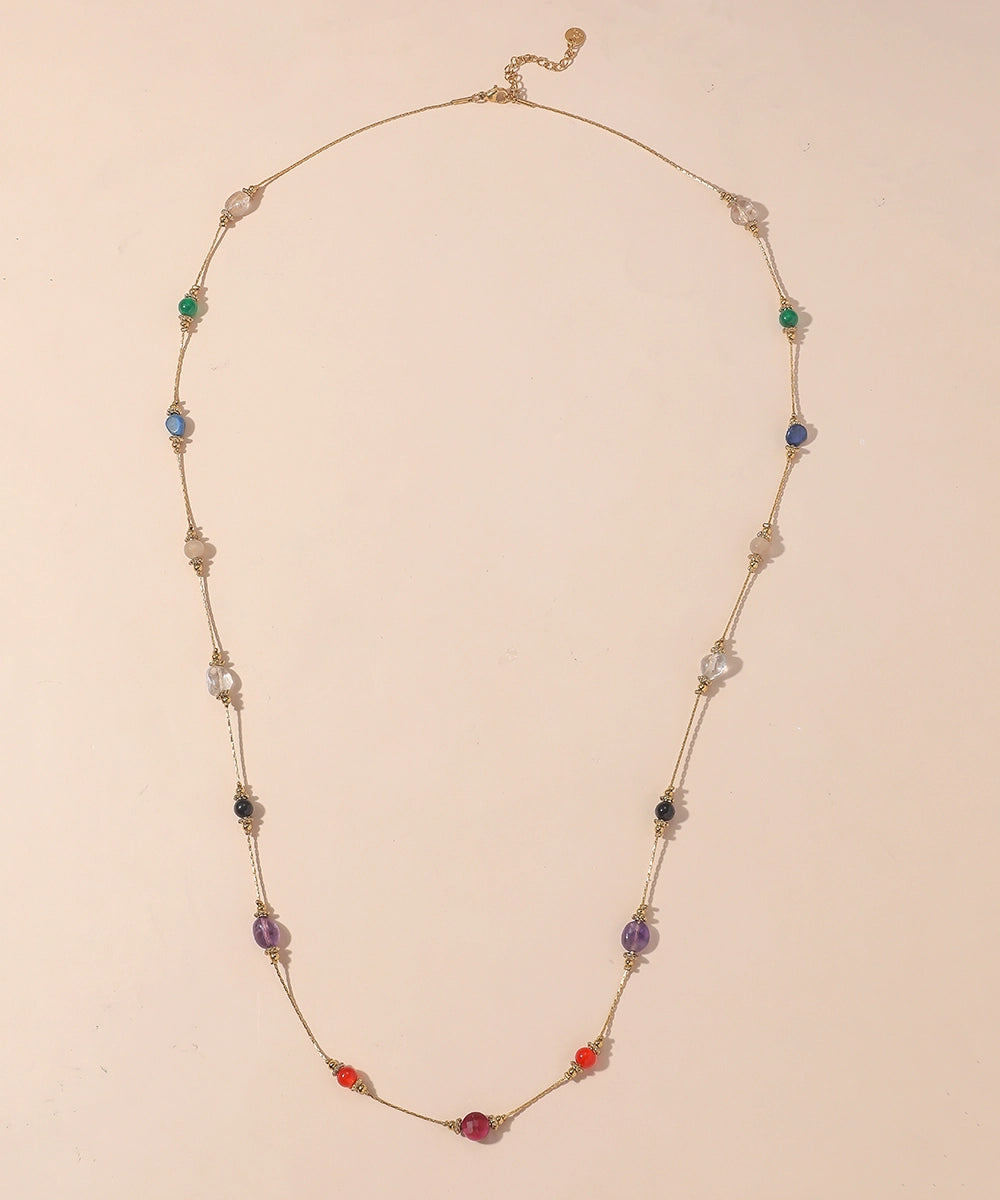 Fiori di Pietra – Collana con Pietre Multicolore