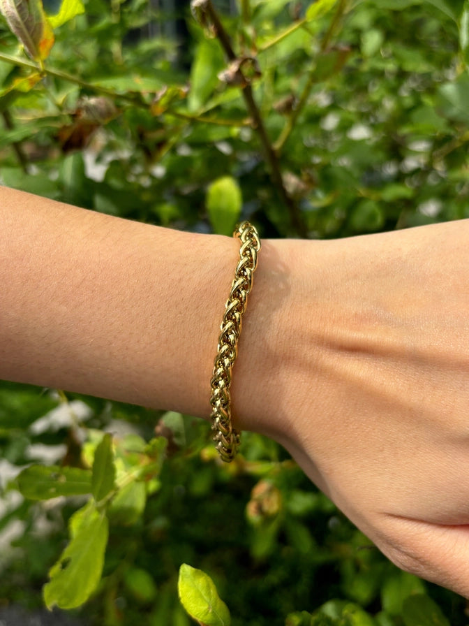 Bracciale Rope in Acciaio Inossidabile versione GOLD e versione SILVER – Maglia Intrecciata Regolabile