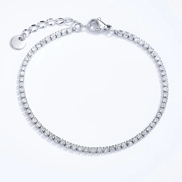 Bracciale Tennis Lux - bracciale tennis in acciaio inossidabile versione silver e gold