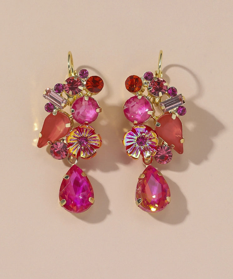 Oreccini Arcobaleno di Sogni in acciaio inossidabile con pietre e strass colorati