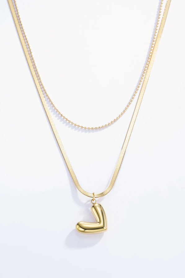 Collana Battiti con doppia catena snake in acciaio inossidabile