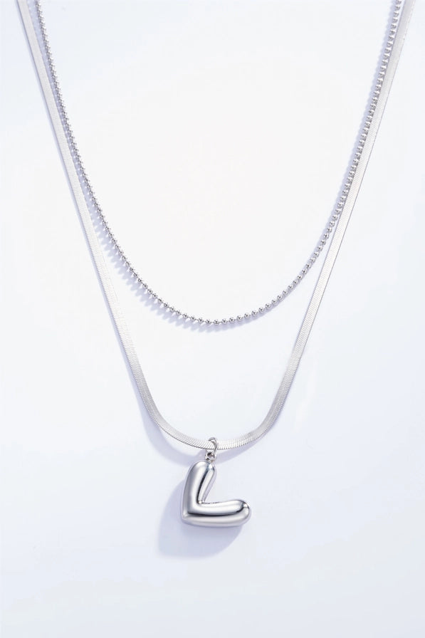 Collana Battiti con doppia catena snake in acciaio inossidabile