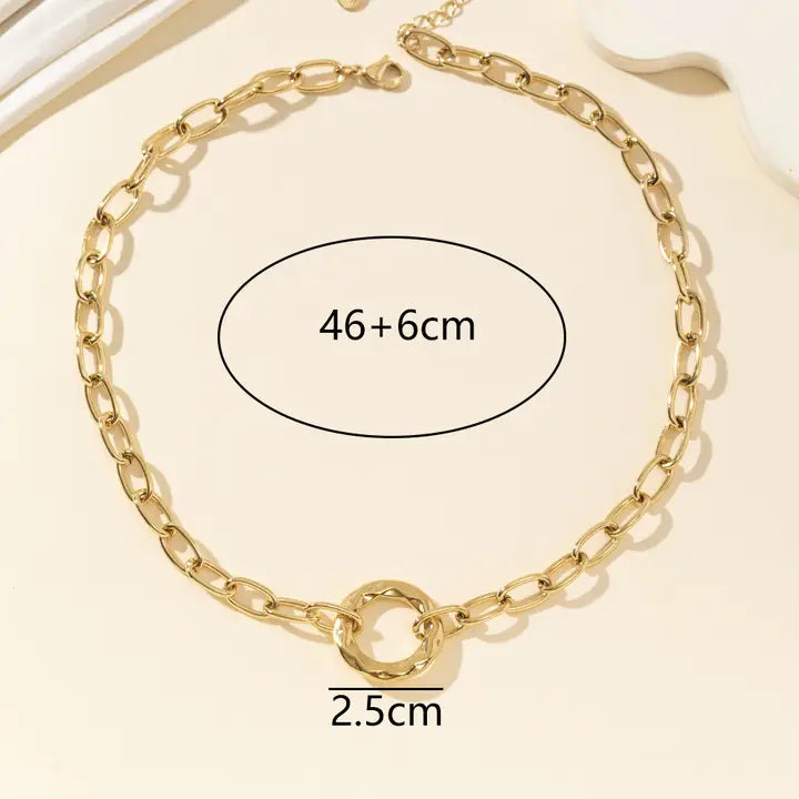 Collana Loop Chic in acciaio inossidabile dorato