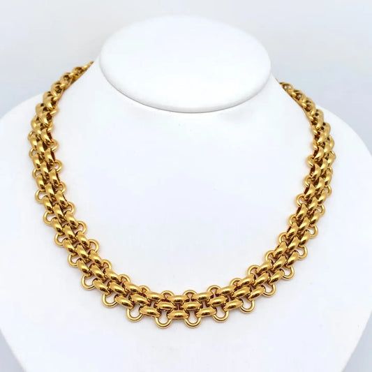Collana DIVINA in Acciaio Inossidabile Placcato Oro - Gioiello Elegante e Resistente