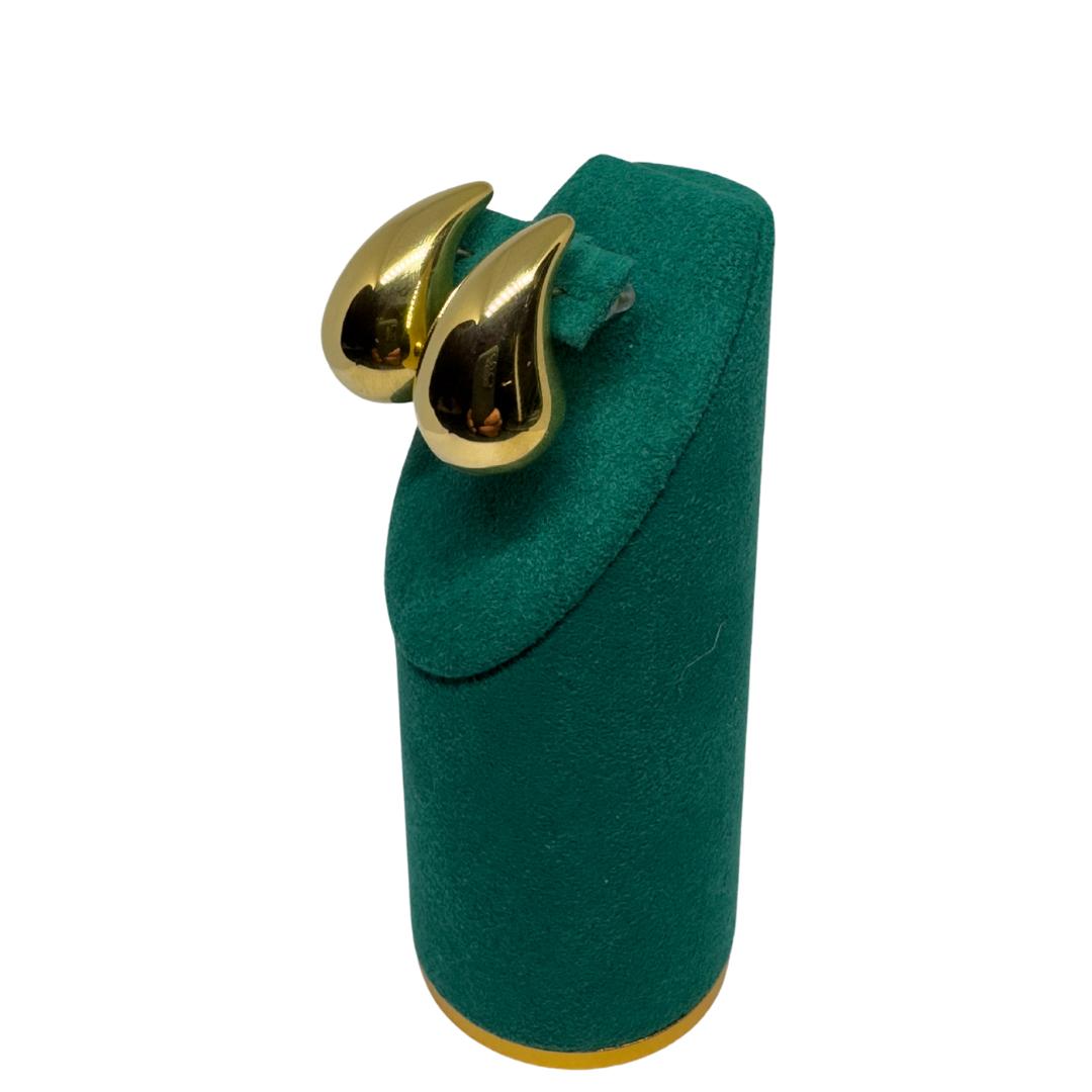 Goccia di Eleganza - orecchini acciaio inossidabile a forma di goccia - versione gold e silver