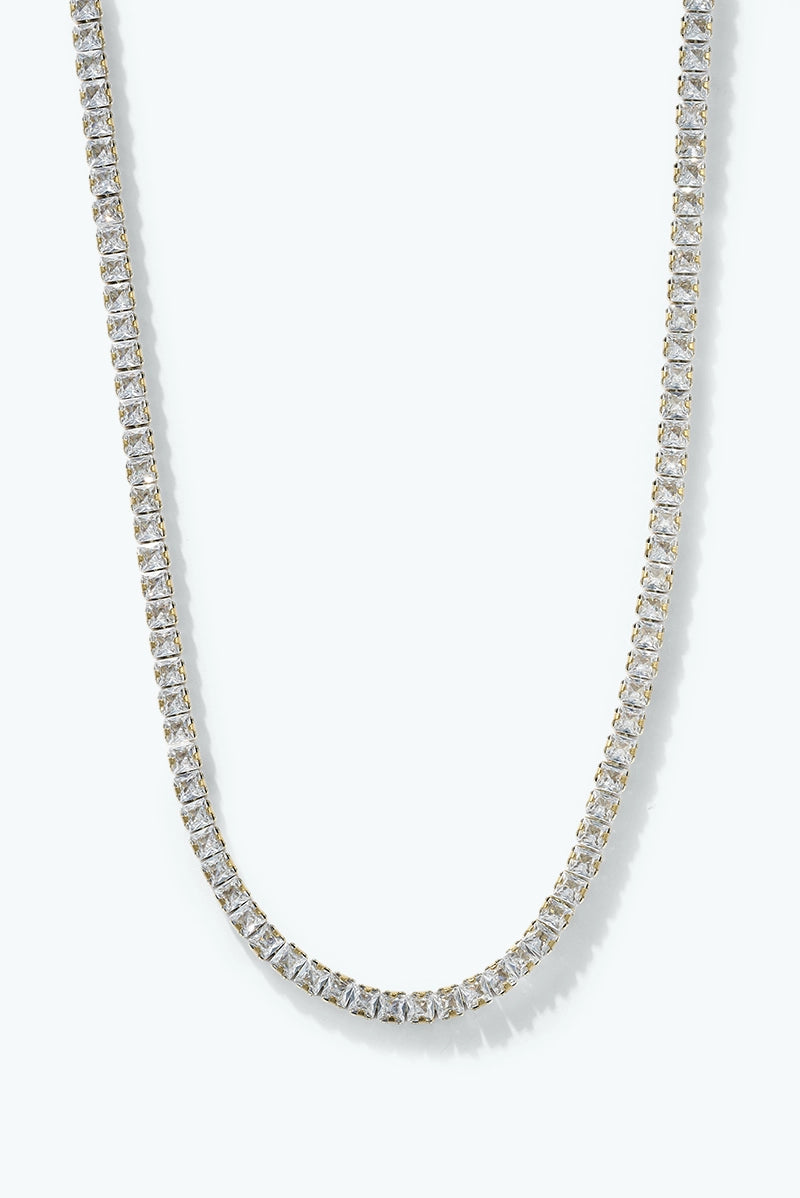 Collana Diamond Lux in acciaio inossidabile oro o argento – collana tennis con zirconi donna