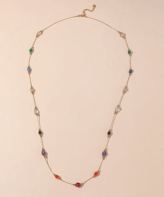 Fiori di Pietra – Collana con Pietre Multicolore