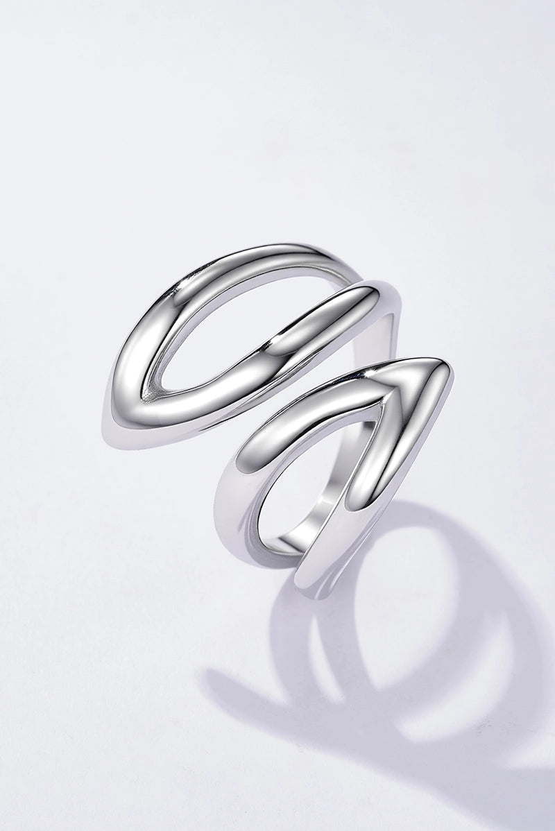 Anello Donna in Acciaio Inossidabile Design Ondulato