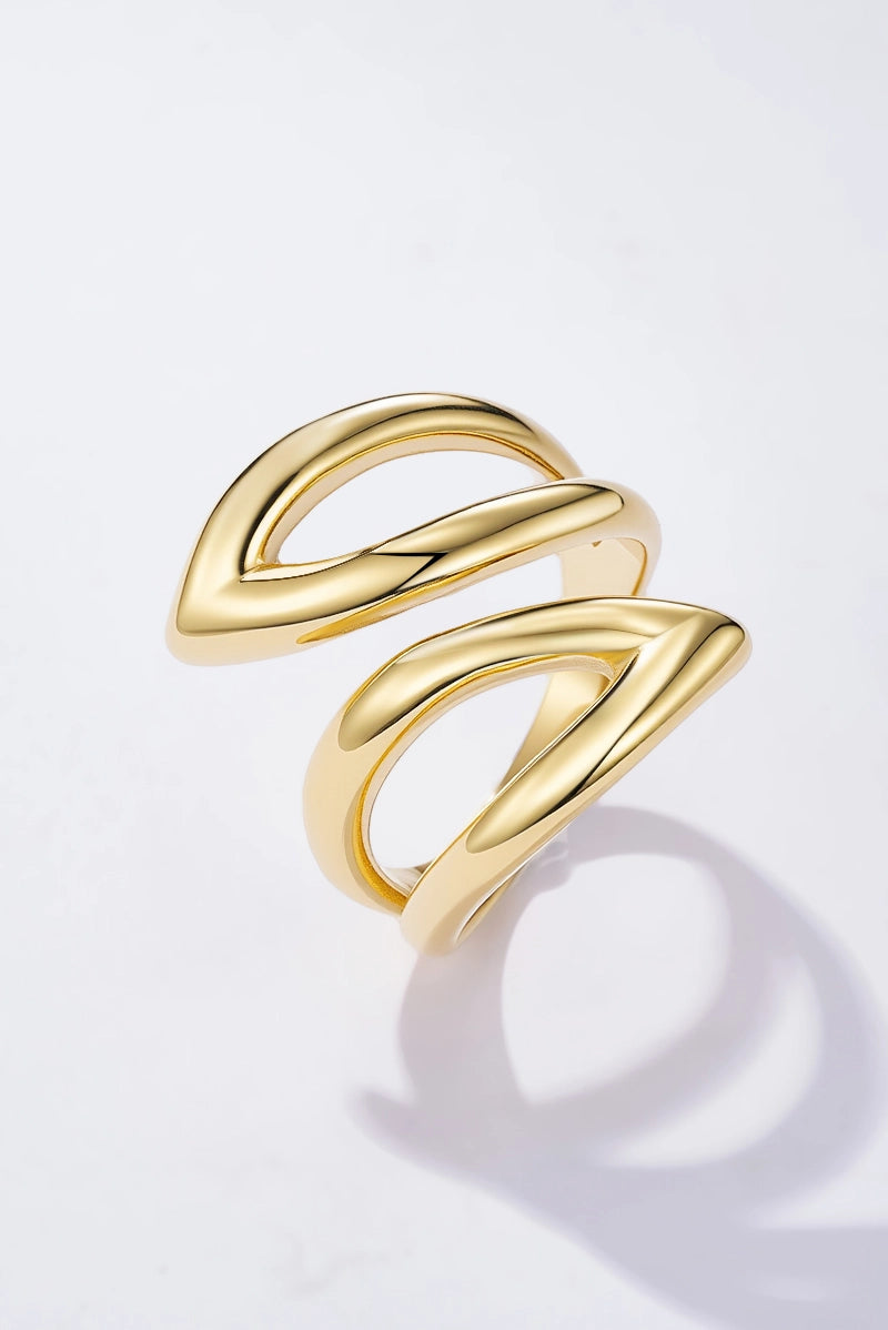 Anello Donna in Acciaio Inossidabile Design Ondulato