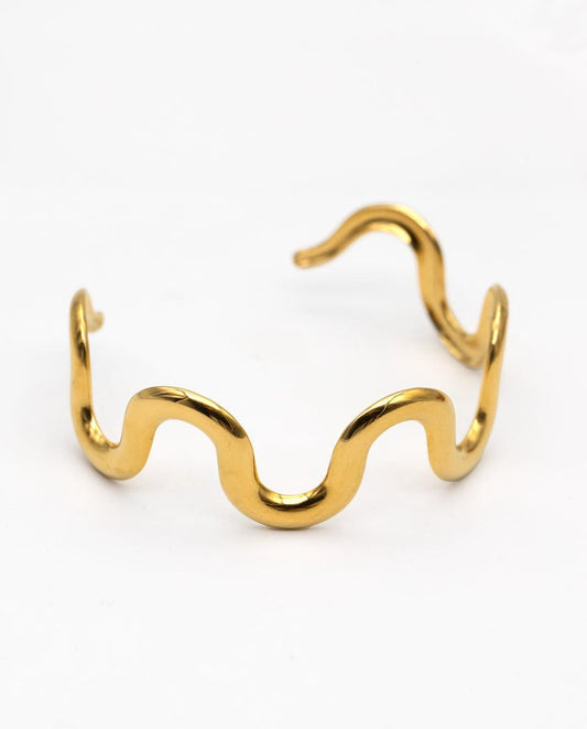 Bracciale a Spirale Sinuous in Acciaio Inossidabile - Design Minimal e Moderno