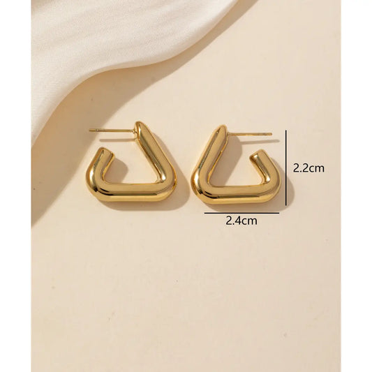 Orecchini "Bold Chic" Geometrici in Acciaio Inossidabile – Oro o Argento