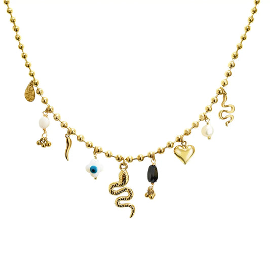 Collana “Mystic Charms” in Acciaio Inossidabile – Oro o Argento