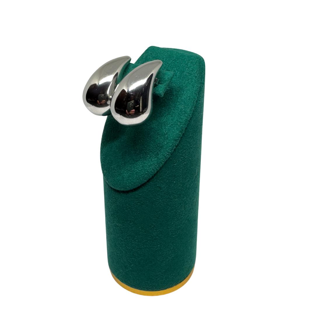Goccia di Eleganza - orecchini acciaio inossidabile a forma di goccia - versione gold e silver