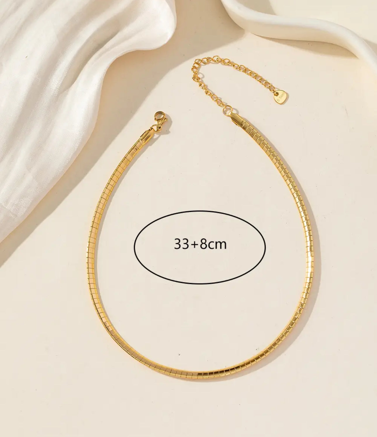 Collana Snake Semirigida in Acciaio Inossidabile – Elegante Choker Oro o Argento