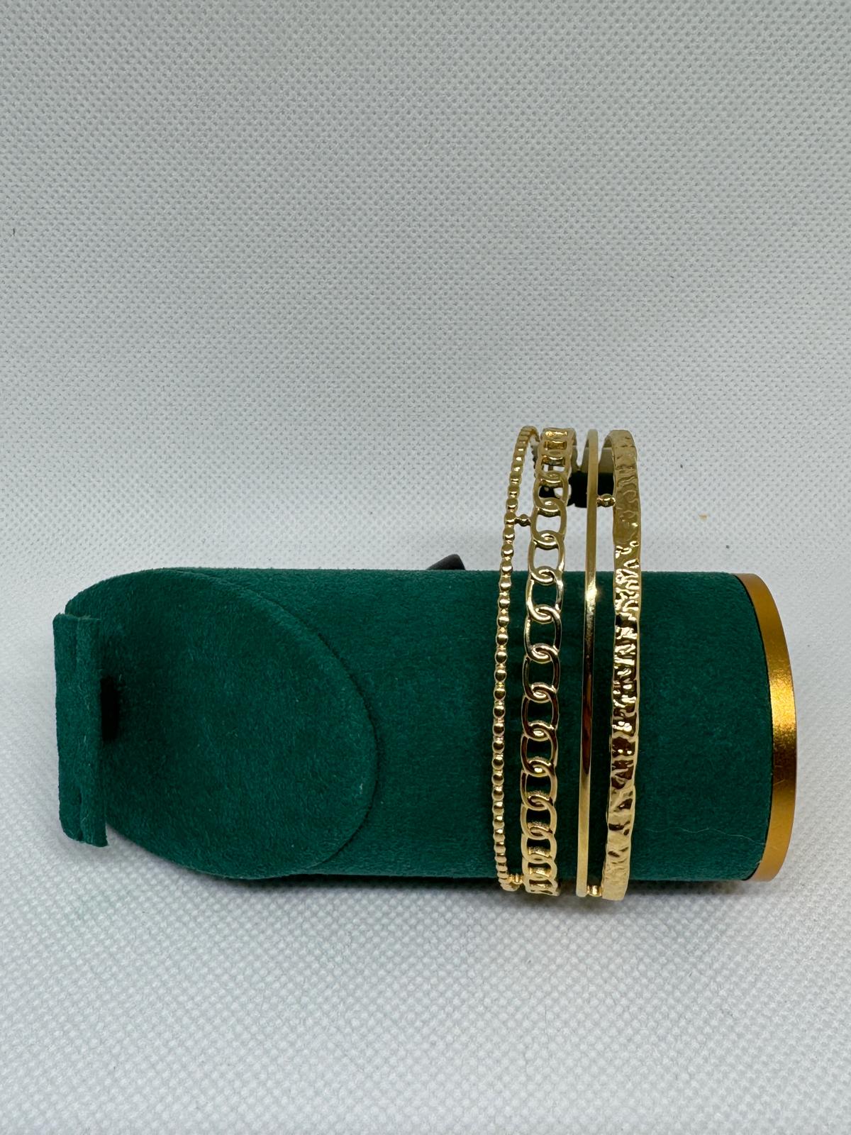 Fascino Dorato - bracciale rigido in acciaio inossidabile gold