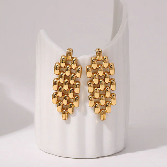 Orecchini DIVINA– Orecchini Pendenti in Acciaio Inossidabile Oro