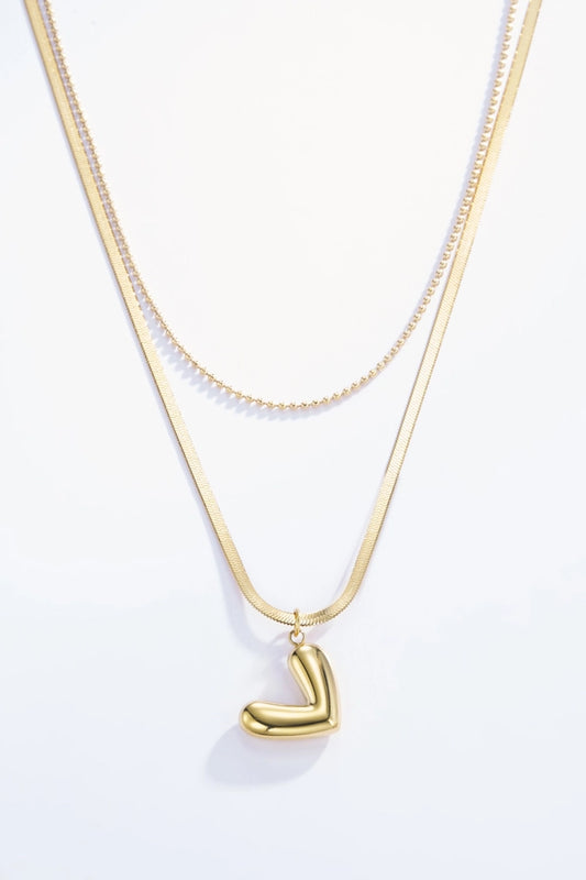 Collana Battiti con doppia catena snake in acciaio inossidabile