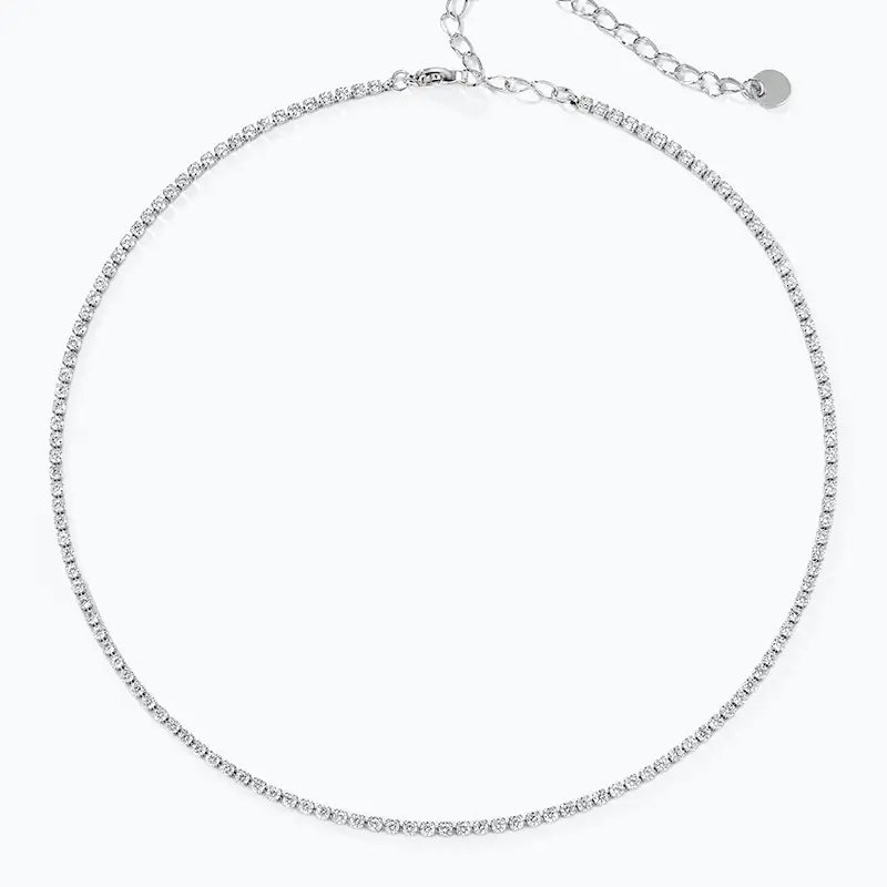 Collana Crystal Tennis in Acciaio Inossidabile Oro – Collana Elegante Donna con Zirconi