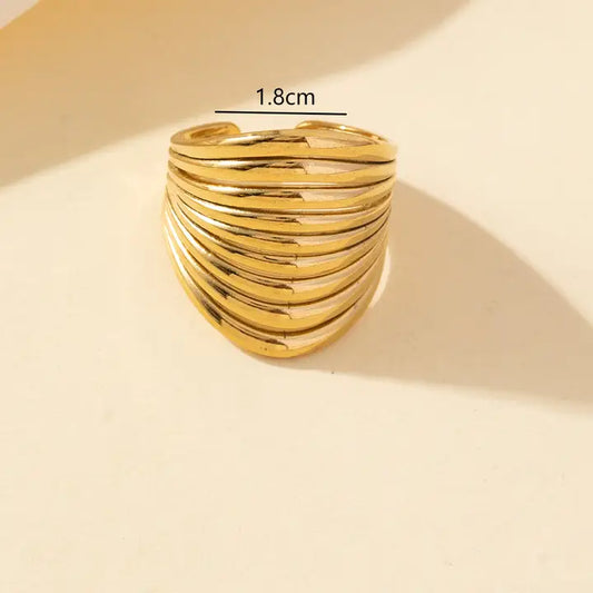 Anello Egiptia gold in acciaio inossidabile
