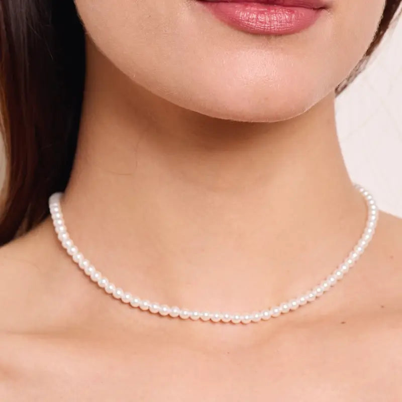 Collana gioia di perle | Chiusura in Acciaio Inox disponibile sia in Oro che in Argento