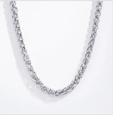 Collana Rope in Acciaio Inossidabile versione GOLD e SILVER – Maglia Intrecciata Bold