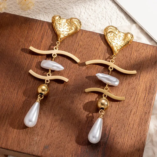 Orecchini Cuore Perla Royale