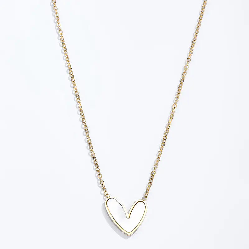 Collana Cuore Luminoso in Acciaio Inossidabile - Eleganza Minimalista