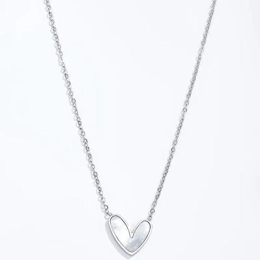 Collana Cuore Luminoso in Acciaio Inossidabile - Eleganza Minimalista