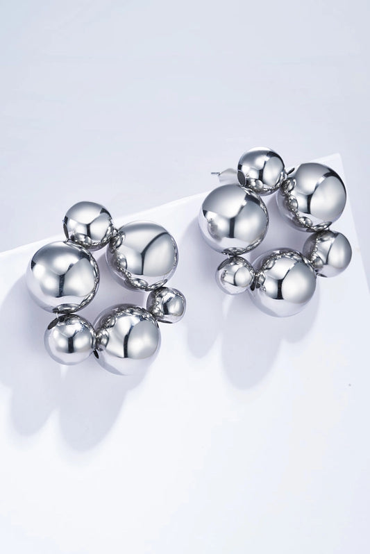 Raggio di Sole - Orecchini in acciaio inossidabile bold silver e gold