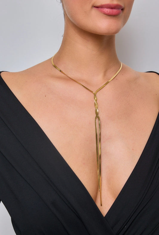 Intreccio Elegante - collana in acciaio inossidabile anallergico